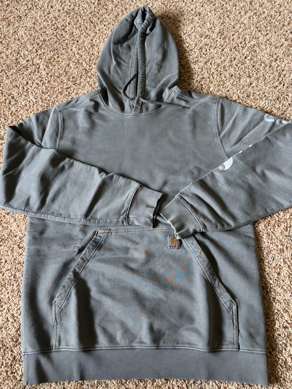 Carhartt Men's Hooded Pullover in Olive